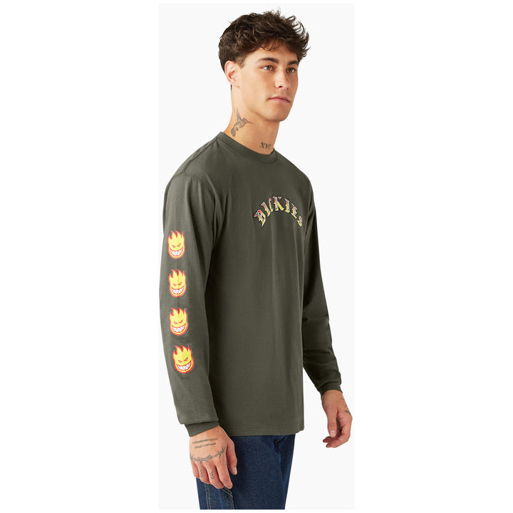 Dickies X Spitfire Long-Sleeve T-Shirt - Men's Olive Green