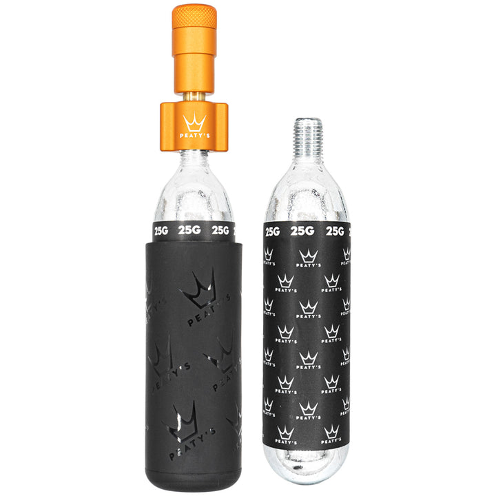 Peaty's Holeshot CO2 Tire Inflator Kit w/ Cartridges Mango