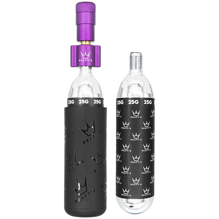 Peaty's Holeshot CO2 Tire Inflator Kit w/ Cartridges Violet