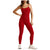 Beyond Yoga Spcedye Uplevel Midi Jumpsuit - Women's Ruby Red Heather