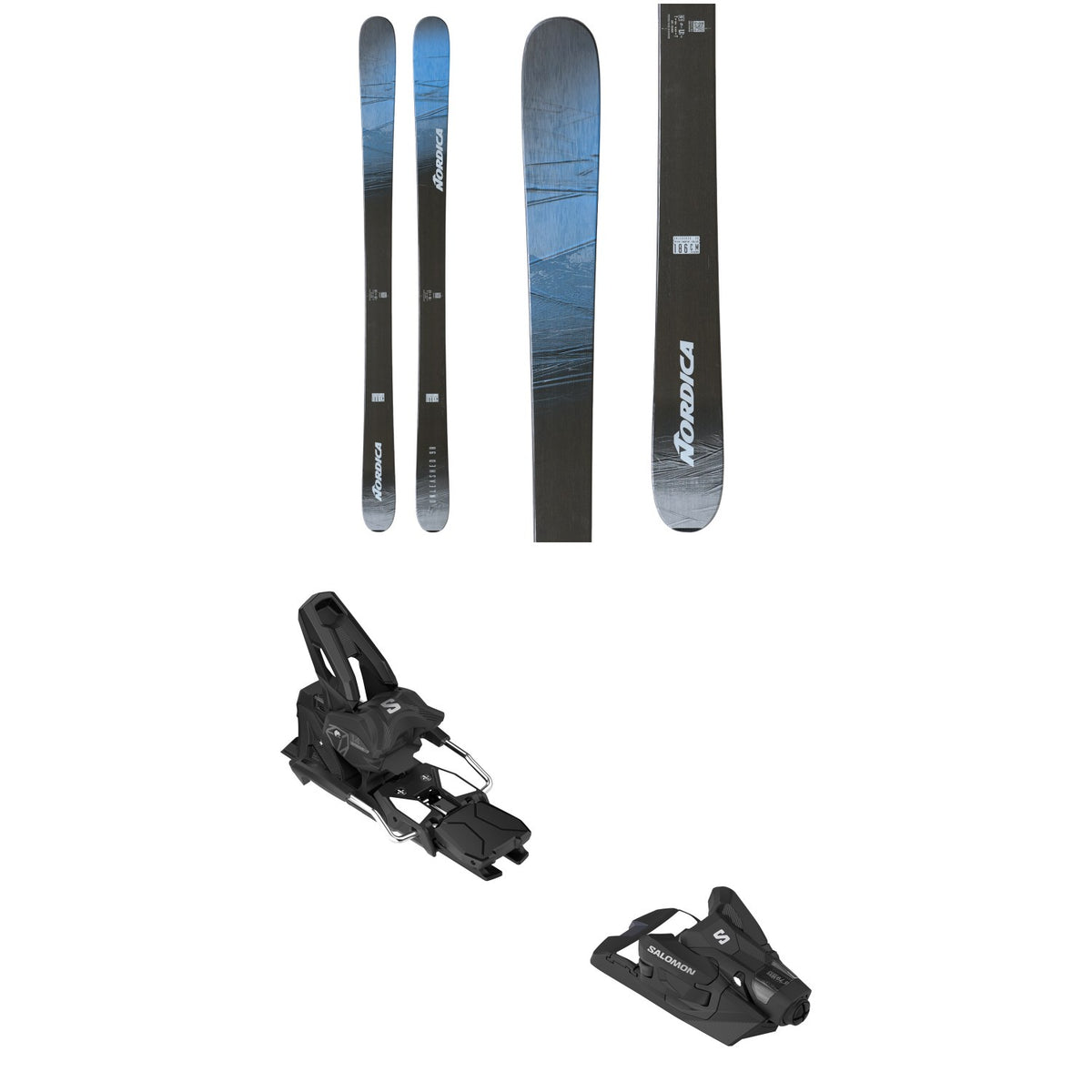 Nordica Unleashed 98 Ice Skis + Salomon Strive 14 GW Ski Bindings