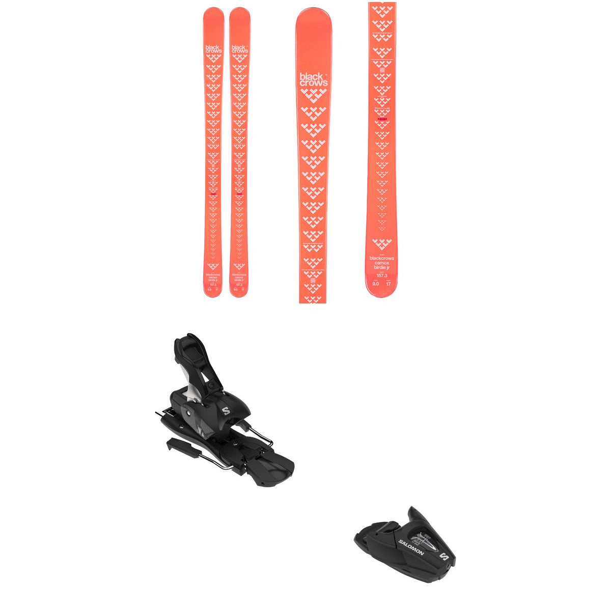 Black Crows Camox Birdie Jr Skis + Salomon L7 GW Ski Bindings - Kids'