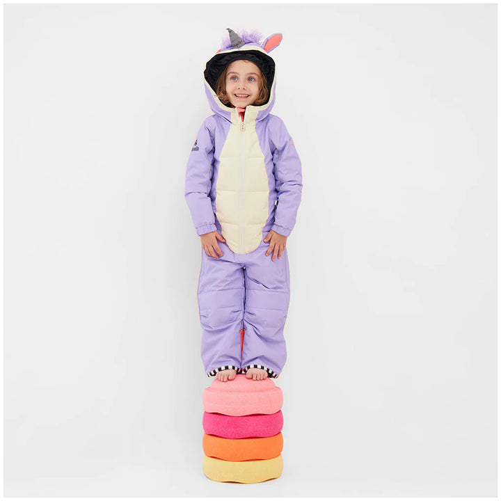 WeeDo funwear UNIDO Lila Unicorn Snowsuit - Kids' Purple