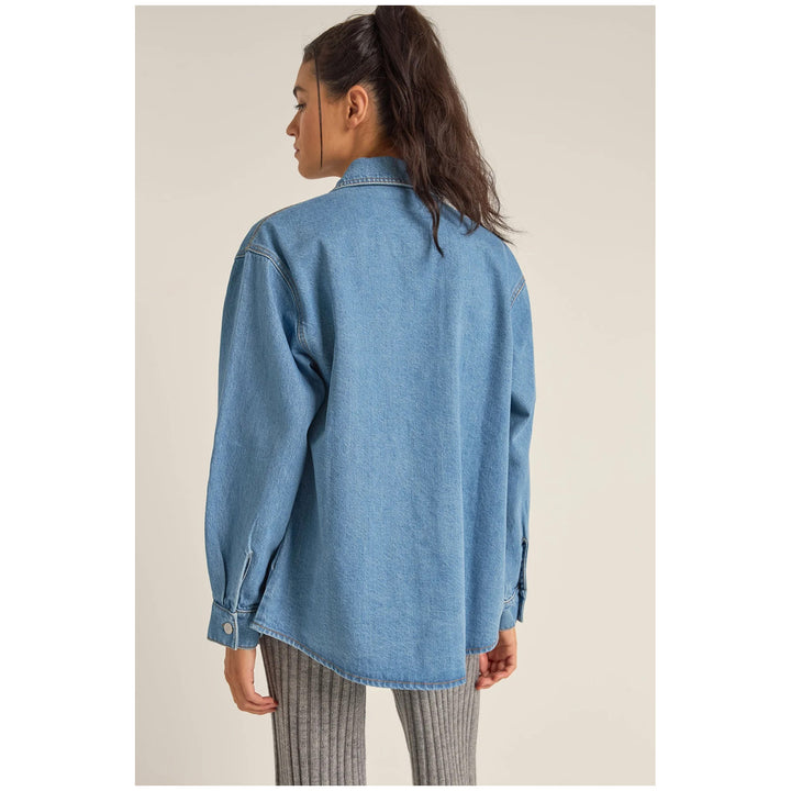 Rhythm Oversized Denim Shacket - Women's Washed Blue