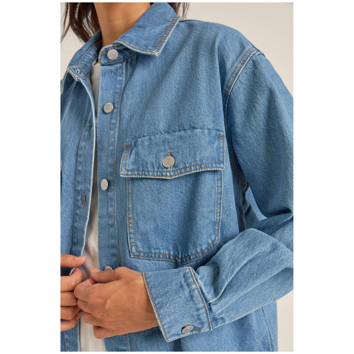 Rhythm Oversized Denim Shacket - Women's Washed Blue