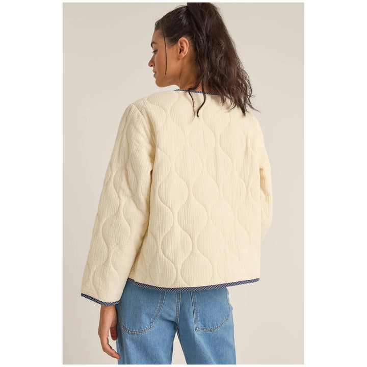 Rhythm Check Quilted Jacket - Women's Cream