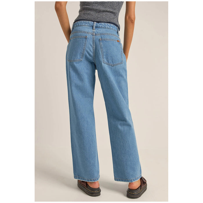 Rhythm Washed Out Denim Pants - Women's Blue