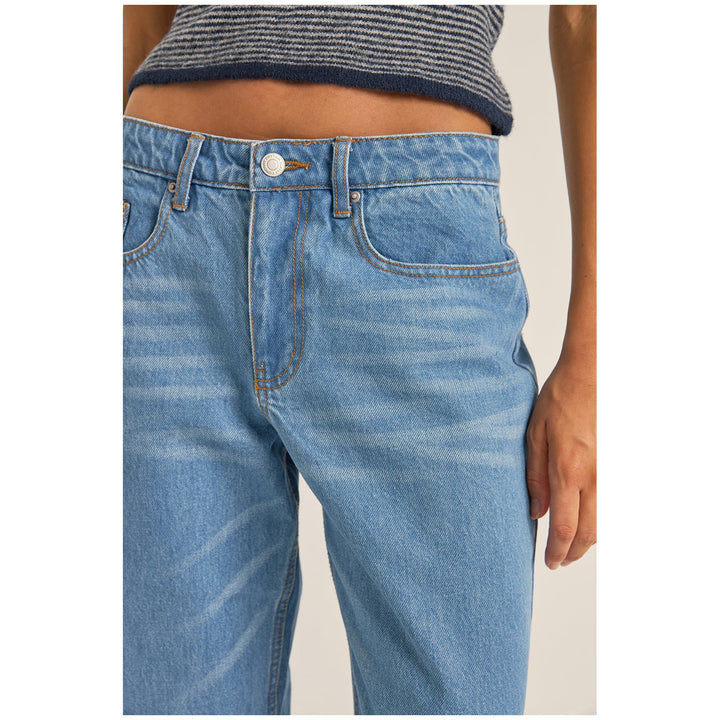Rhythm Washed Out Denim Pants - Women's Blue