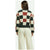 Brixton Rivington Crew Cardigan - Women's Cowhide/Whitecap/Black Check