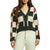 Brixton Rivington Crew Cardigan - Women's Cowhide/Whitecap/Black Check