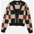 Brixton Rivington Crew Cardigan - Women's Cowhide/Whitecap/Black Check