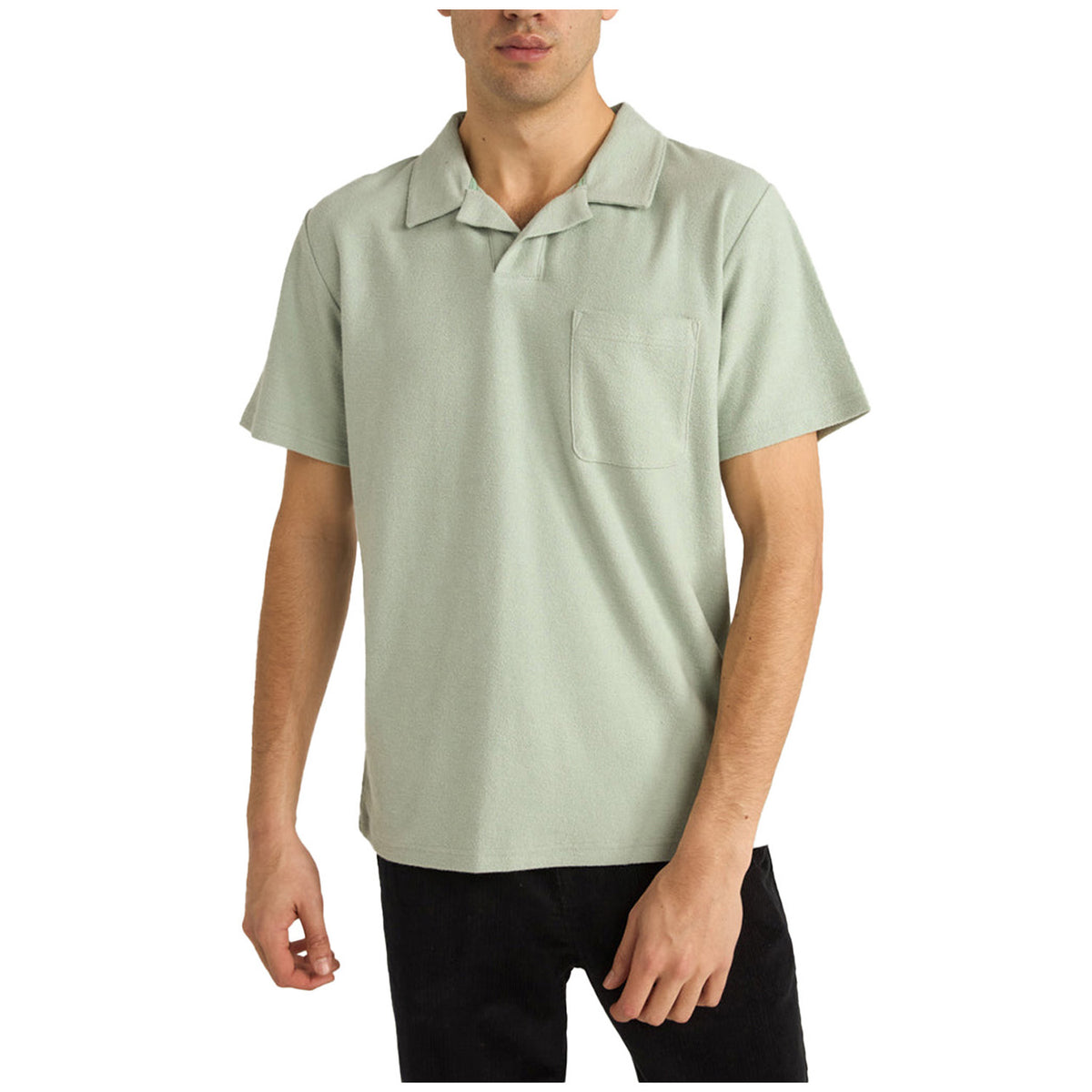 Rhythm Vintage Terry Polo - Men's Seafoam