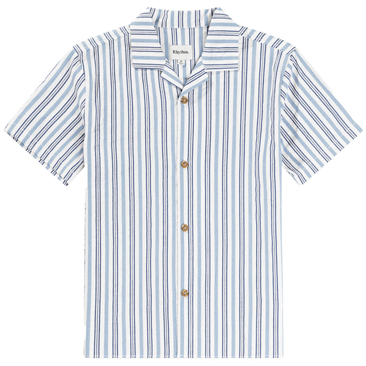 Rhythm Vacation Stripe Short-Sleeve Shirt - Men's Blue