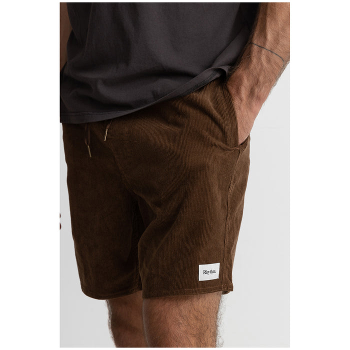 Rhythm Classic Cord Jam Shorts - Men's Chocolate