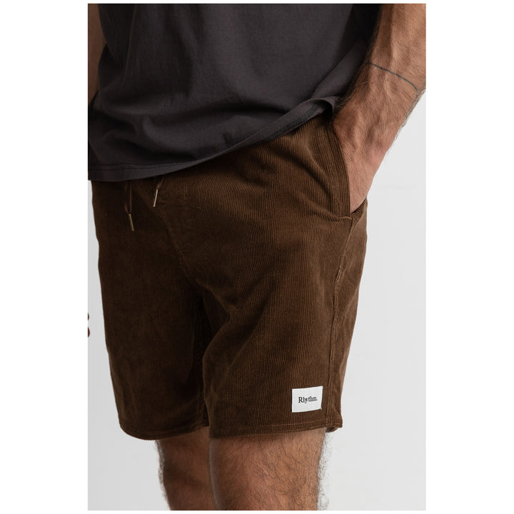 Rhythm Classic Cord Jam Shorts - Men's Chocolate