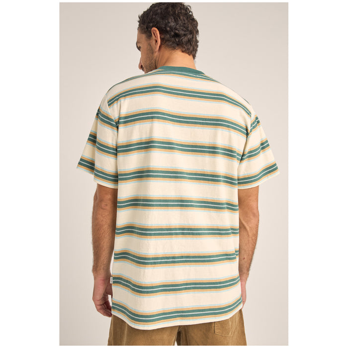 Rhythm Everyday Stripe Short-Sleeve T-Shirt - Men's Vintage Green