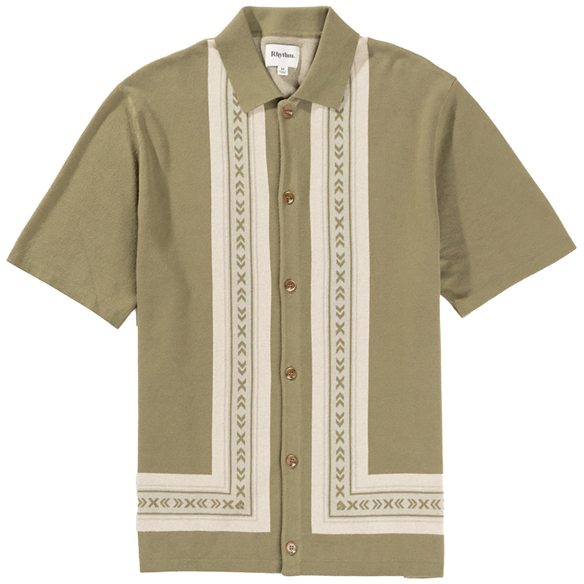 Rhythm Loma Knitted Short-Sleeve Shirt - Men's Sage