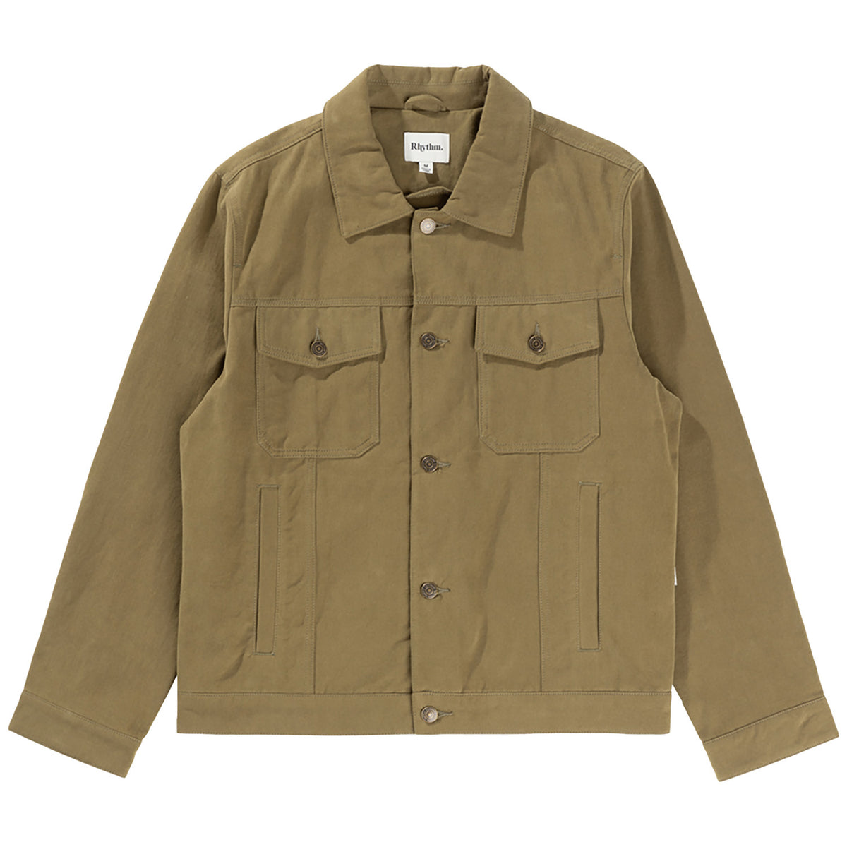 Rhythm Brushed Twill Trucker Jacket - Men's Olive