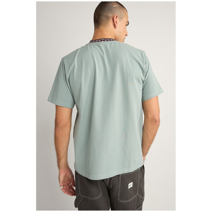 Rhythm Contrast Neckband Short-Sleeve T-Shirt - Men's Teal