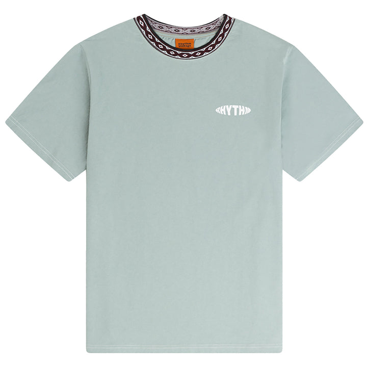 Rhythm Contrast Neckband Short-Sleeve T-Shirt - Men's Teal