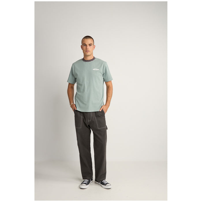 Rhythm Contrast Neckband Short-Sleeve T-Shirt - Men's Teal