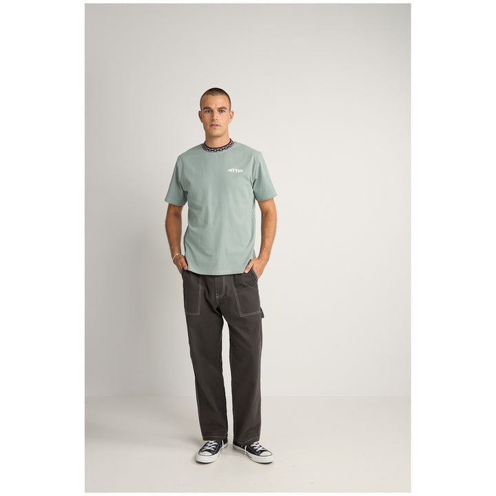 Rhythm Contrast Neckband Short-Sleeve T-Shirt - Men's Teal