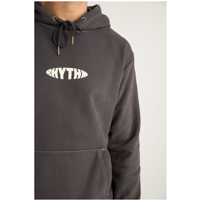 Rhythm Contrast Stitch Hoodie - Men's Charcoal