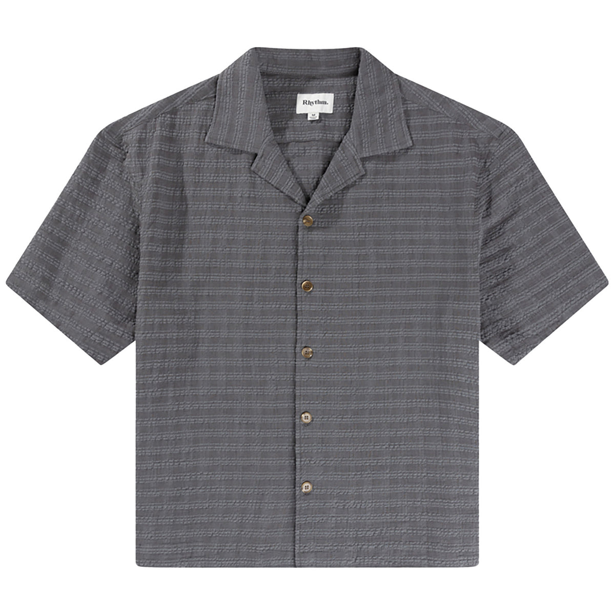 Rhythm Relaxed Texture Short-Sleeve Shirt - Men's Charcoal