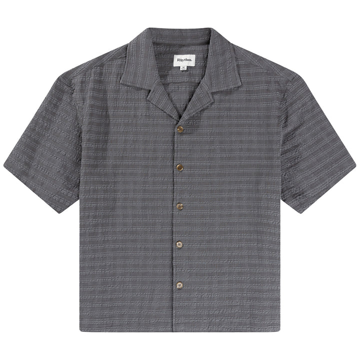Rhythm Relaxed Texture Short-Sleeve Shirt - Men's Charcoal