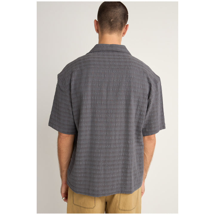 Rhythm Relaxed Texture Short-Sleeve Shirt - Men's Charcoal