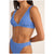 Rhythm Isla Rib Tall Tri Bikini Top - Women's Cornflower