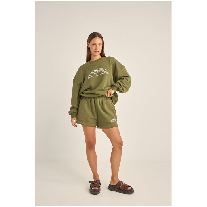 Rhythm College Crew Neck Fleece - Women's Olive