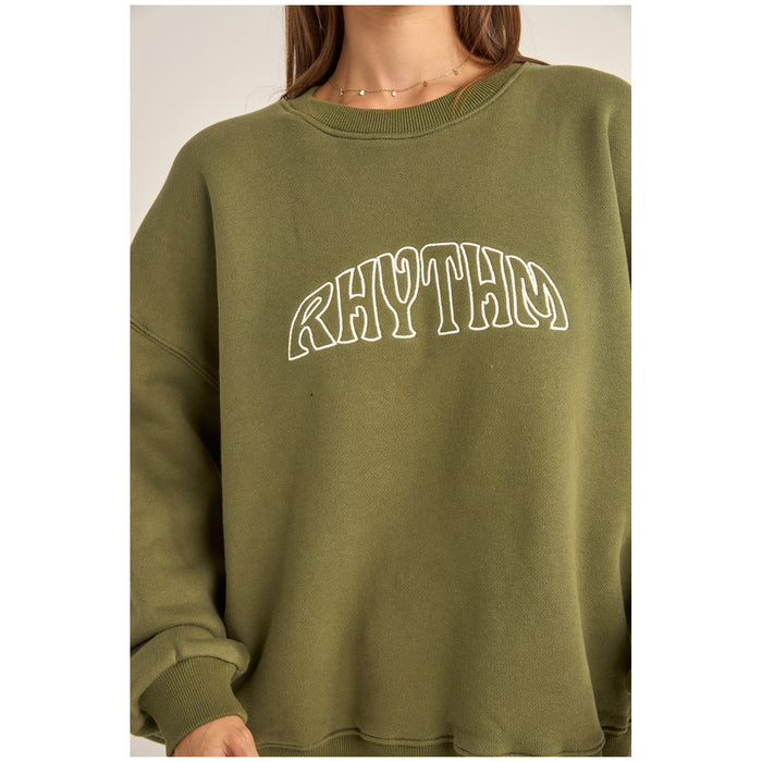 Rhythm College Crew Neck Fleece - Women's Olive