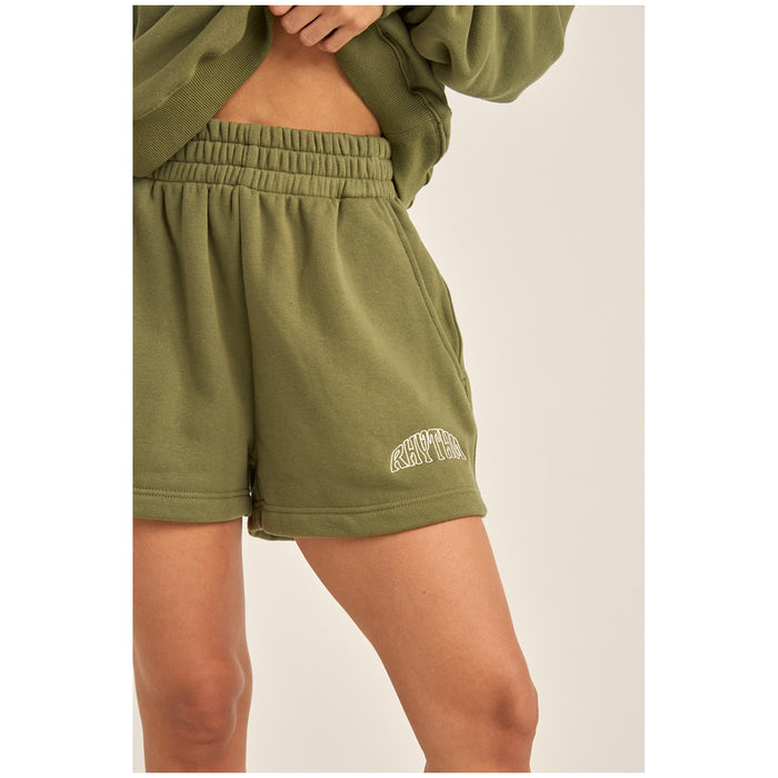 Rhythm College Fleece Shorts - Women's Olive