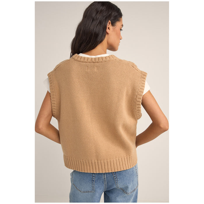 Rhythm Finley Cable Knit Vest - Women's Sand