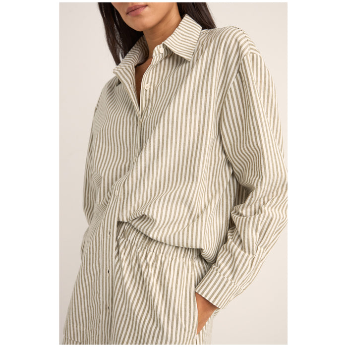 Rhythm Valley Stripe Oversized Shirt - Women's Ivy