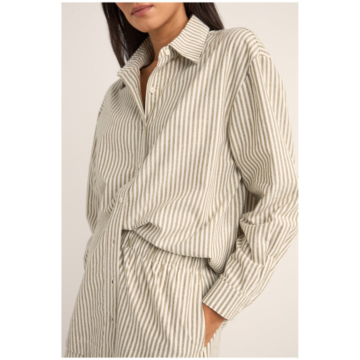 Rhythm Valley Stripe Oversized Shirt - Women's Ivy