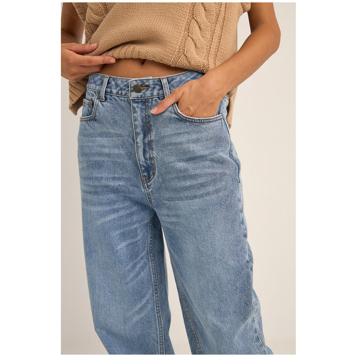 Rhythm Beyond Relaxed Leg Jeans - Women's Washed Blue