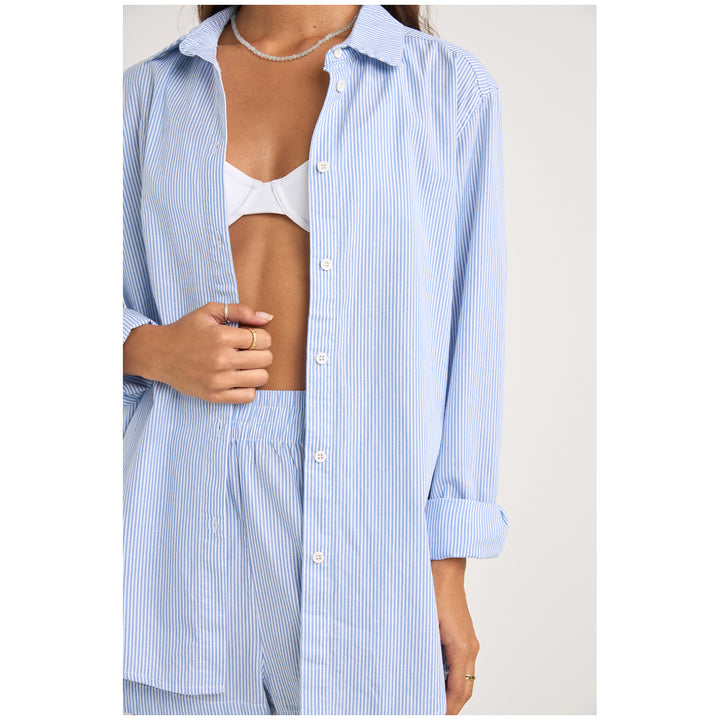 Rhythm Zephyr Stripe Shirt - Women's Blue