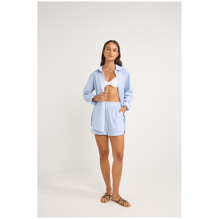 Rhythm Zephyr Stripe Shorts - Women's Blue