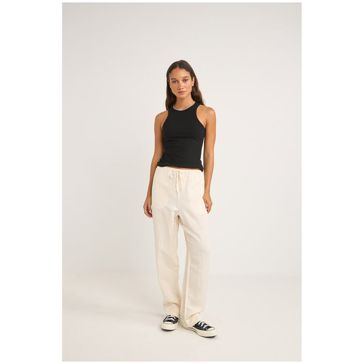 Rhythm Frankie Elastic Pants - Women's Cream