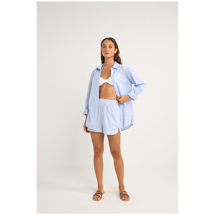 Rhythm Zephyr Stripe Shirt - Women's Blue