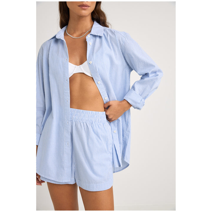 Rhythm Zephyr Stripe Shorts - Women's Blue