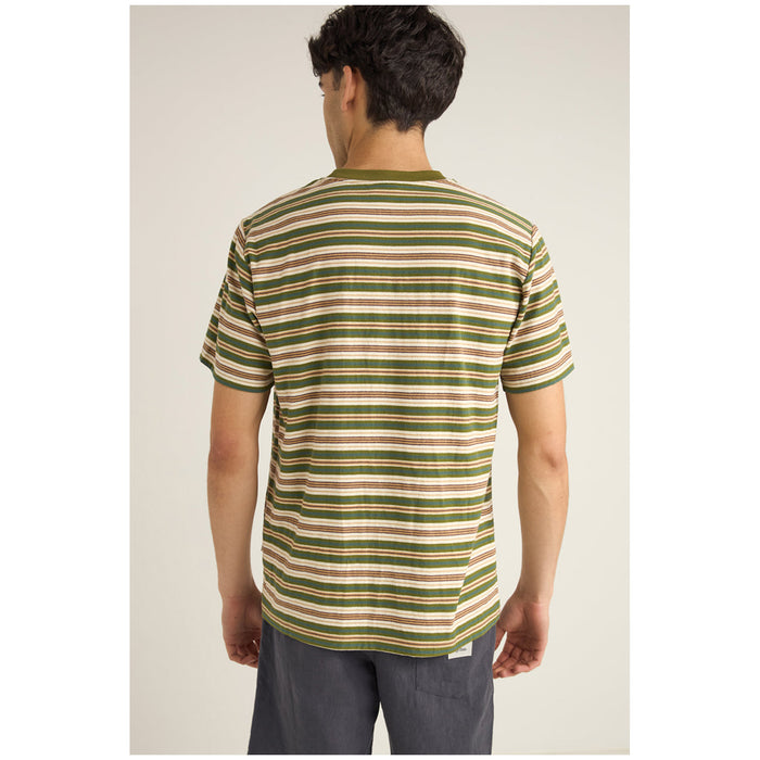 Rhythm Vintage Stripe Short-Sleeve T-Shirt - Men's Military Olive