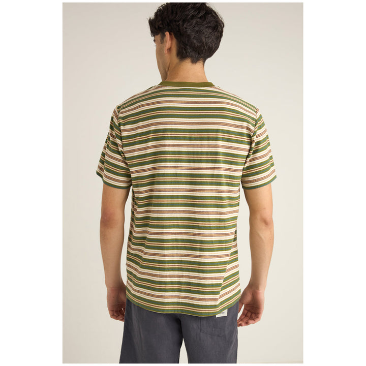 Rhythm Vintage Stripe Short-Sleeve T-Shirt - Men's Military Olive