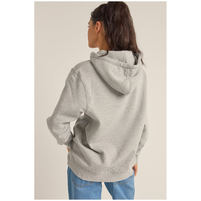 Rhythm Logo Boyfriend Fleece Hoodie - Women's Grey Heather