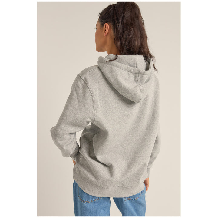 Rhythm Logo Boyfriend Fleece Hoodie - Women's Grey Heather