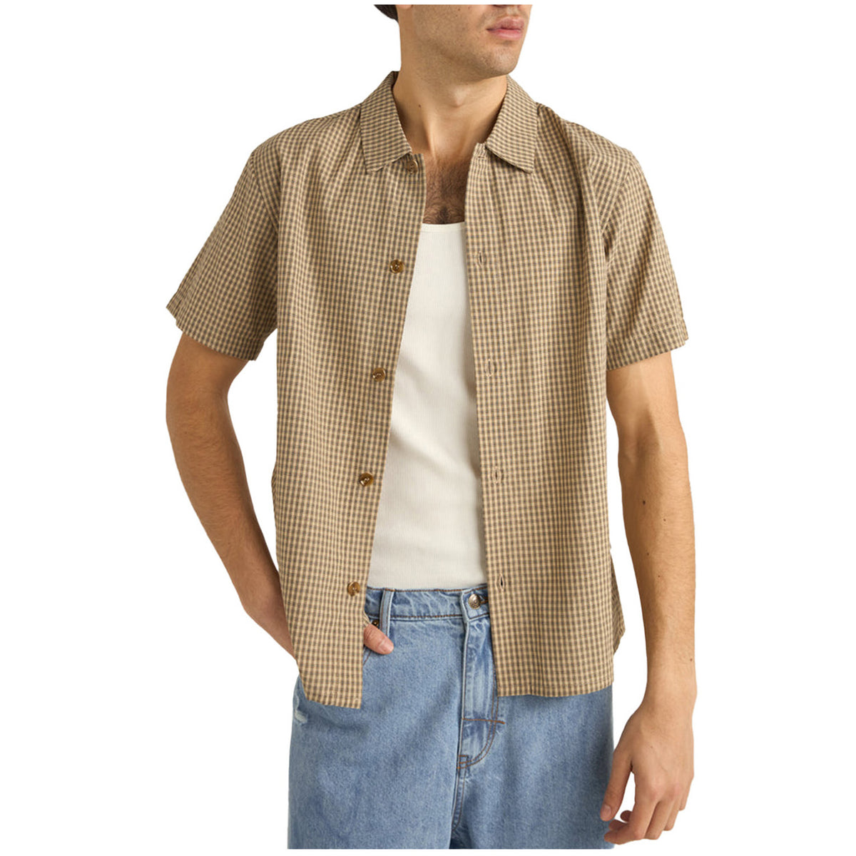 Rhythm Check Short-Sleeve Shirt - Men's Sand