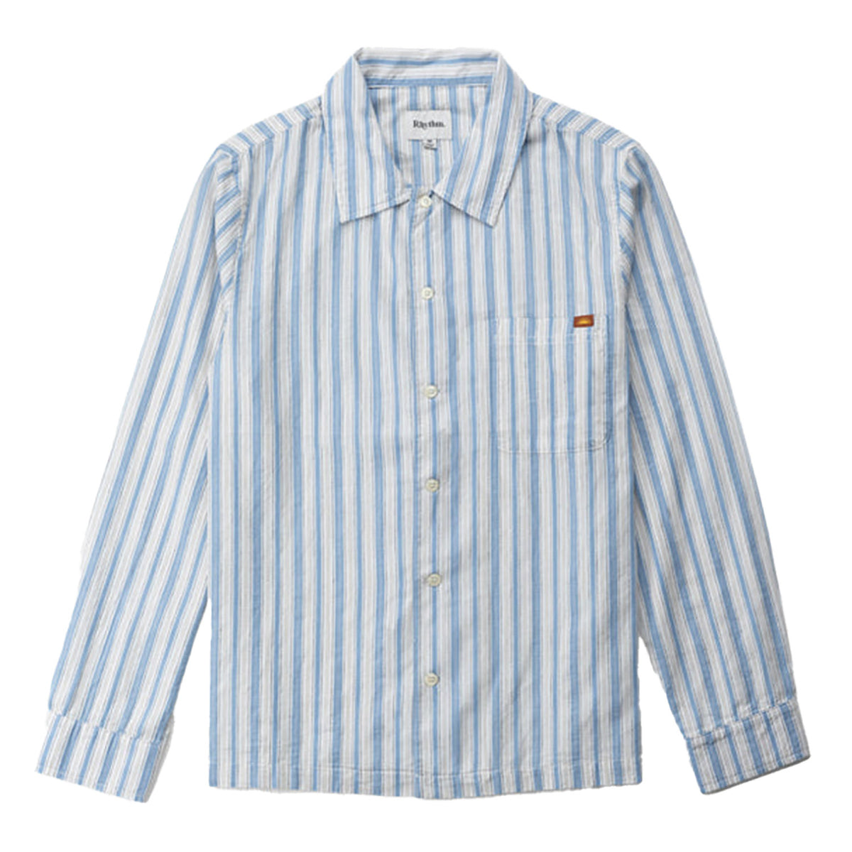 Rhythm Stripe Long-Sleeve Shirt - Men's Blue