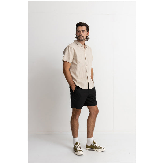 Rhythm Classic Linen Short-Sleeve Shirt - Men's Sand